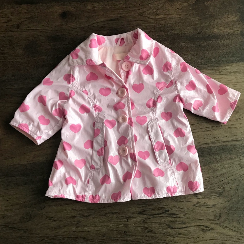 Heart rain jacket size 12 mos